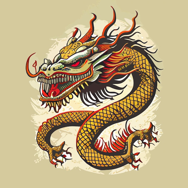 Illustrazione del drago cinese