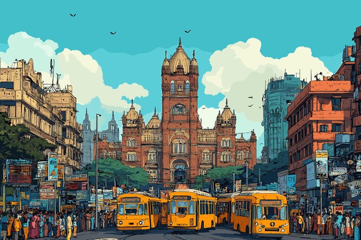 Vettore illustrazione del festival di kala ghoda