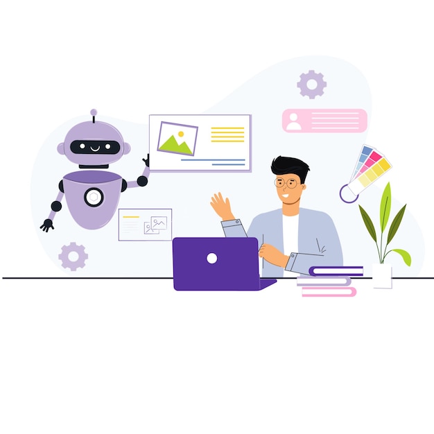 Illustrazione del flusso di lavoro di progettazione collaborativa con assistenza AI