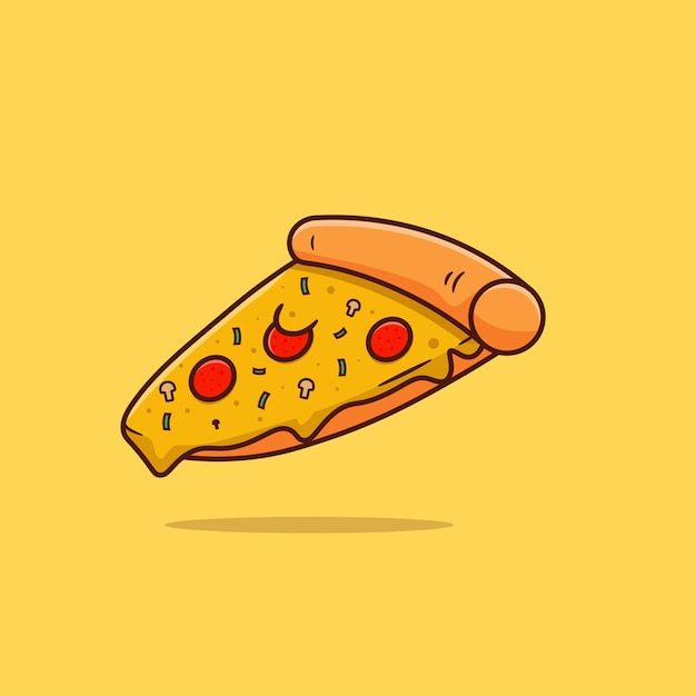 Illustrazione del fumetto della pizza