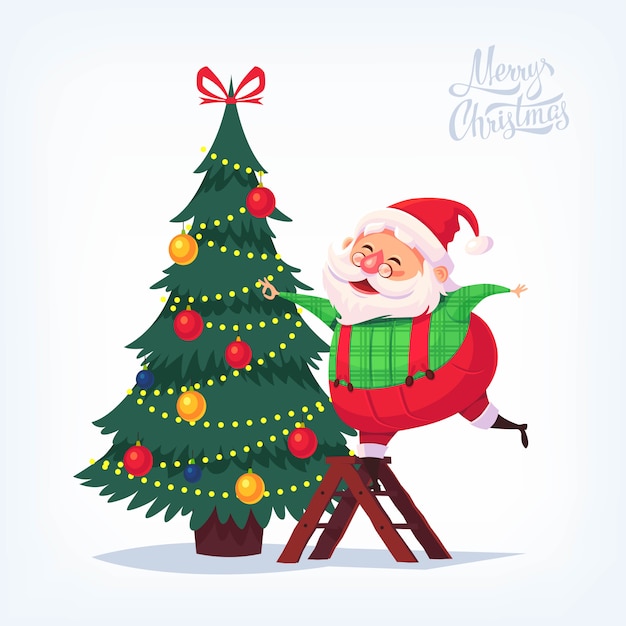Illustrazione del fumetto di Babbo Natale Merry Christmas