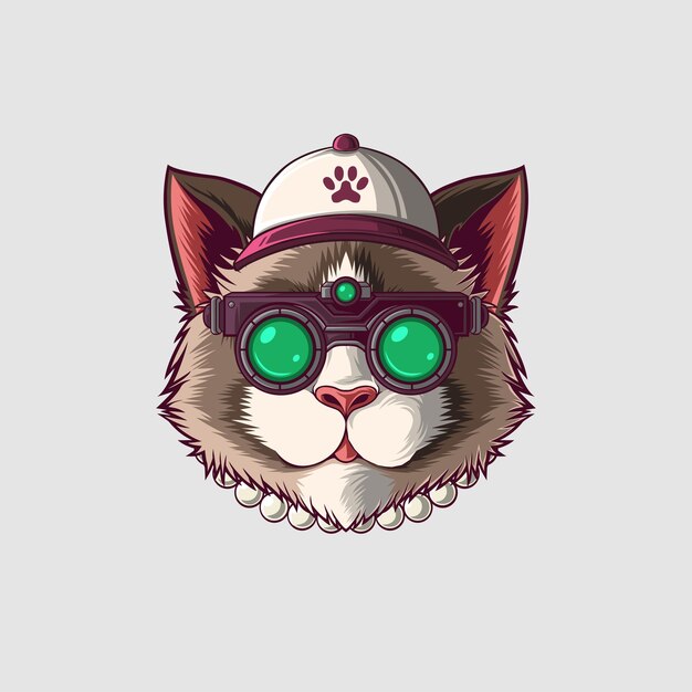 Illustrazione del gatto in uno stile carino