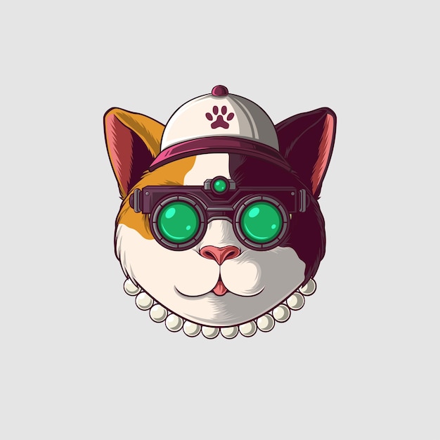 Illustrazione del gatto in uno stile carino