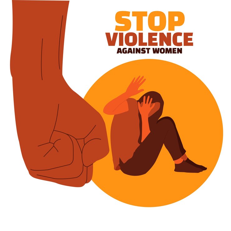Vettore illustrazione del giorno per fermare la violenza contro le donne