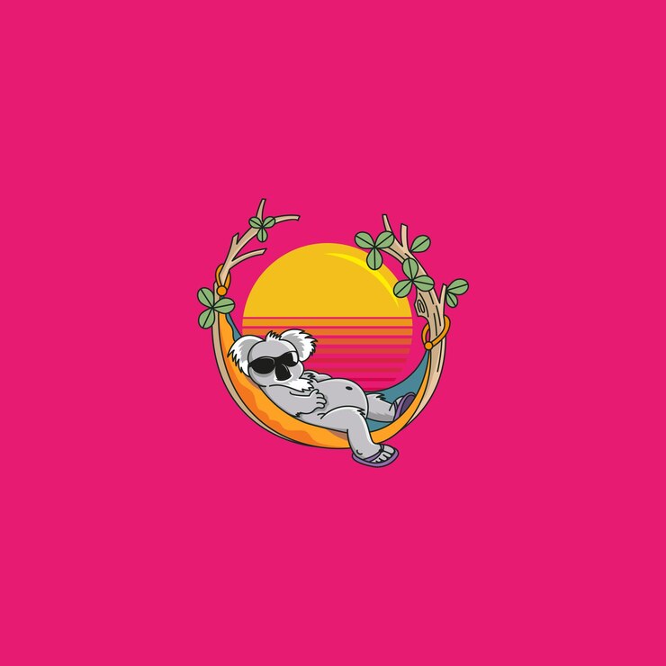 Vettore illustrazione del koala pigro