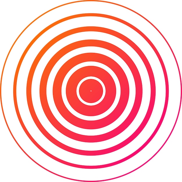 Illustrazione del logo del cerchio di semitono di colore astratto in stile trendy e minimale