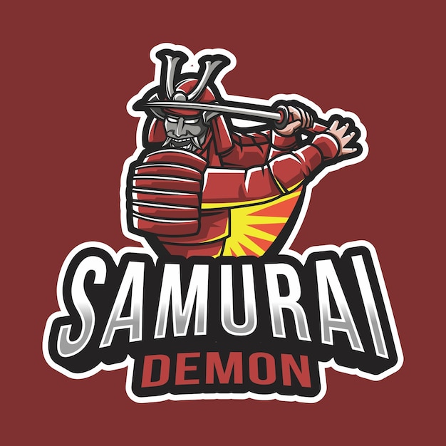 illustrazione del logo del demone samurai