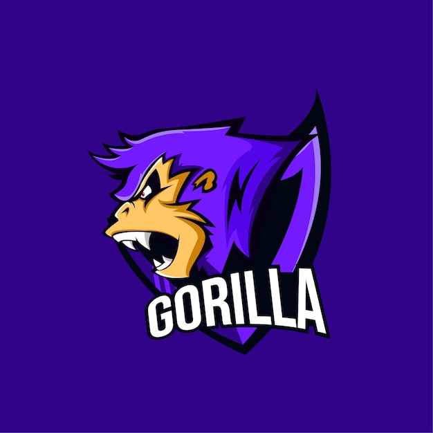 Illustrazione del logo della mascotte di Gorilla esport