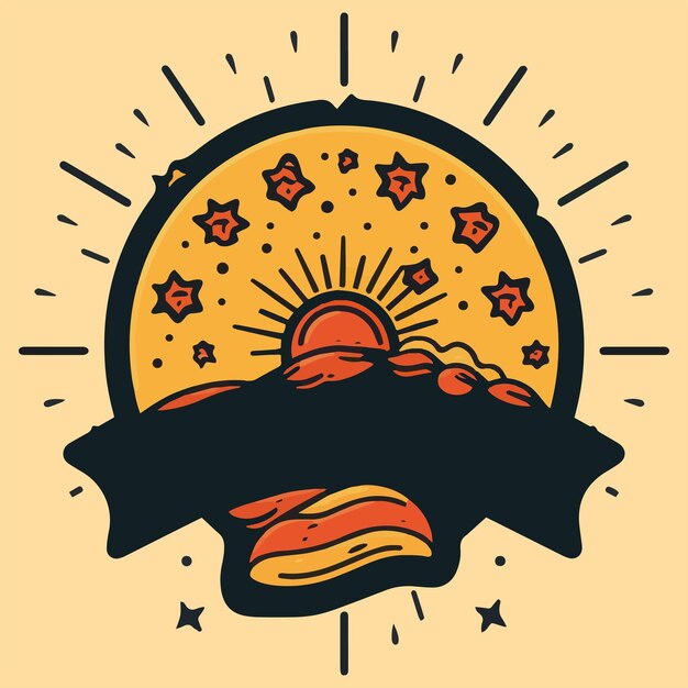 Illustrazione del logo della pizza a vettori