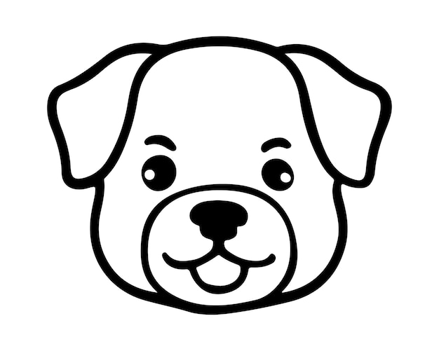 Illustrazione del logo della testa del cane
