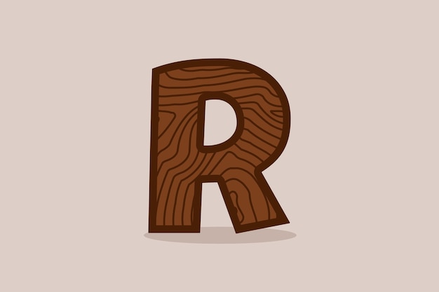 Illustrazione del logo in grassetto in legno