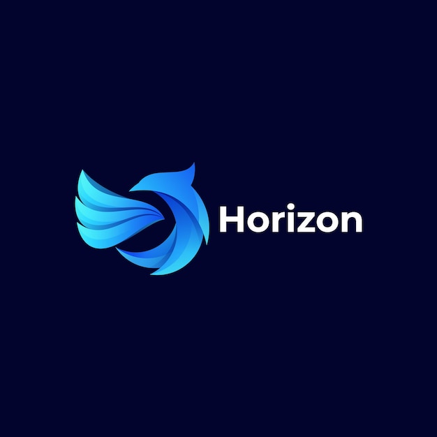 Illustrazione del logo vettoriale Eagle Gradient Colorful Style