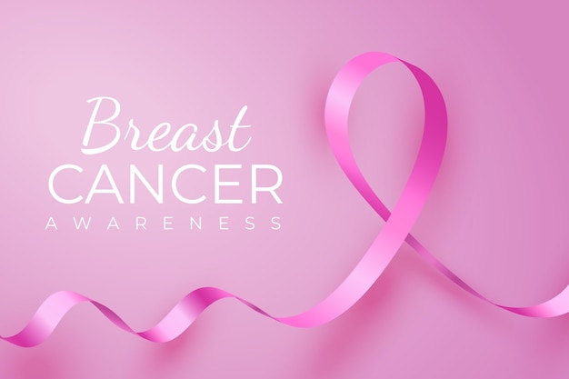 Illustrazione del mese di consapevolezza del cancro al seno sfumato