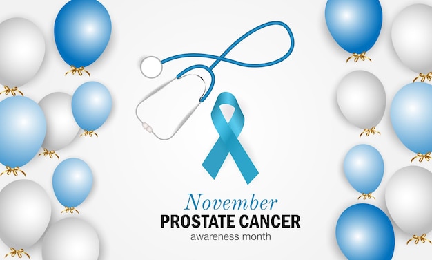 illustrazione del mese di sensibilizzazione sul cancro alla prostata