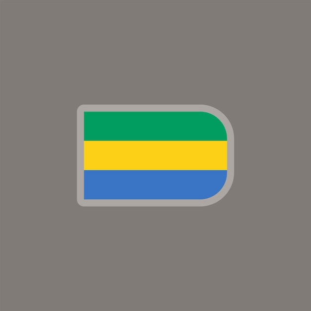 Illustrazione del modello di bandiera del Gabon