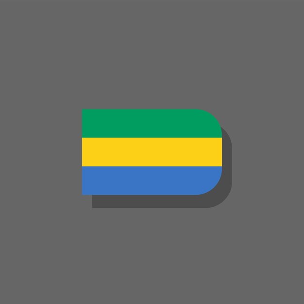 Illustrazione del modello di bandiera del Gabon