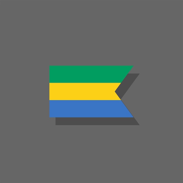 Illustrazione del modello di bandiera del Gabon