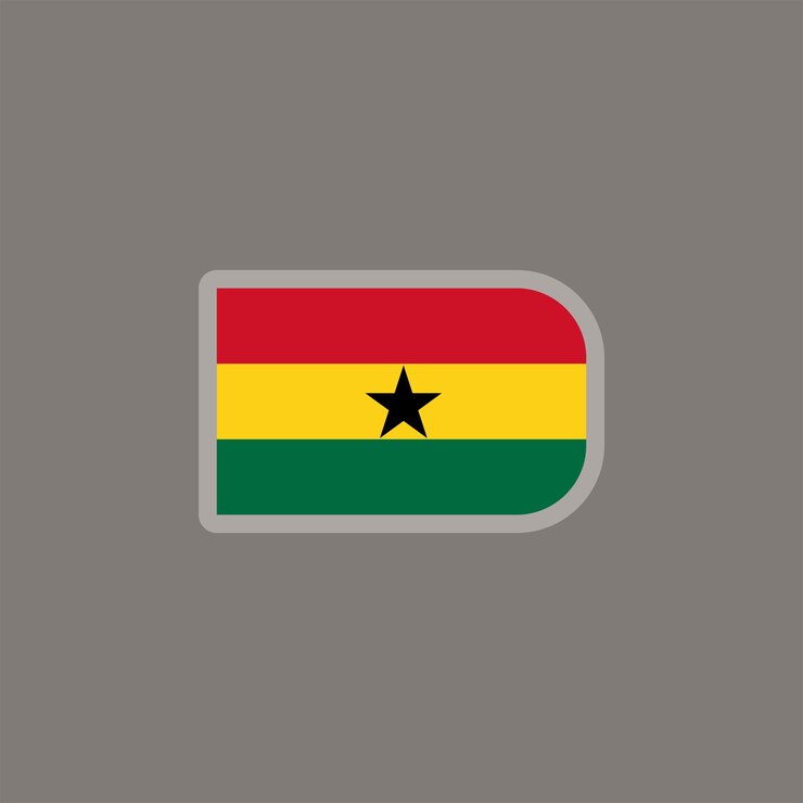 Illustrazione del modello di bandiera del Ghana