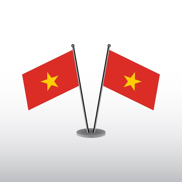 Illustrazione del modello di bandiera del Vietnam