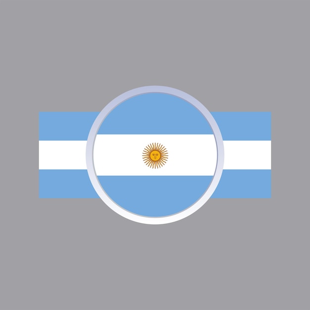 Illustrazione del modello di bandiera dell'Argentina