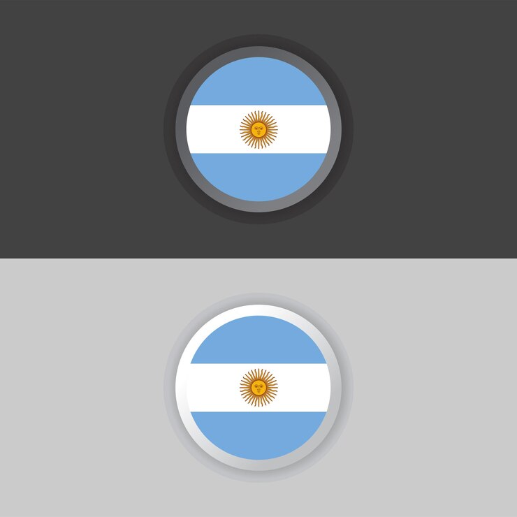 Illustrazione del modello di bandiera dell'Argentina