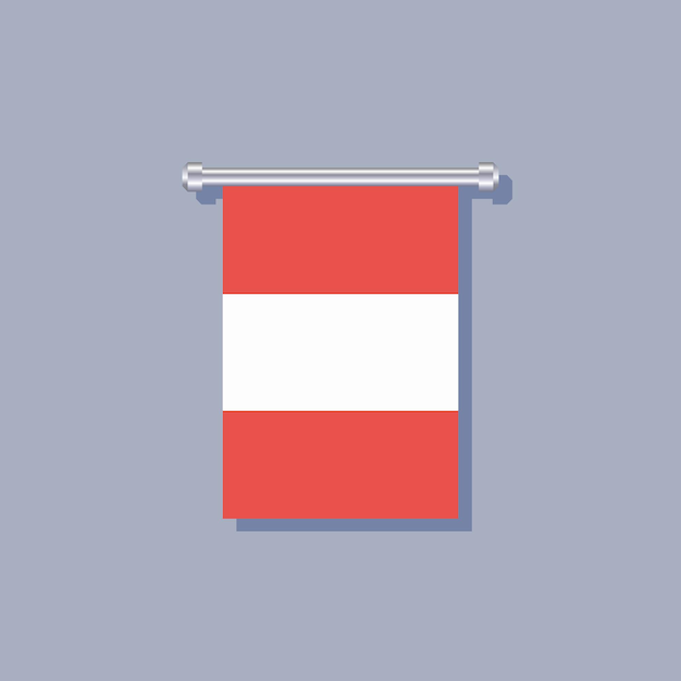 Illustrazione del modello di bandiera dell'Austria