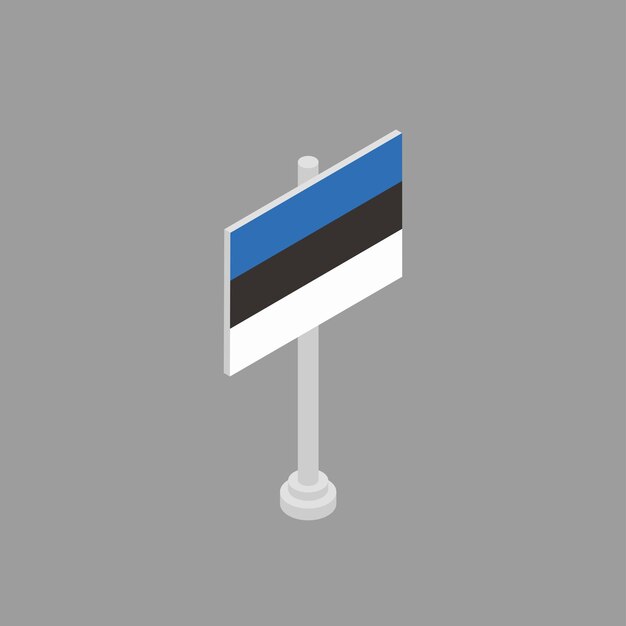 Illustrazione del modello di bandiera dell'Estonia