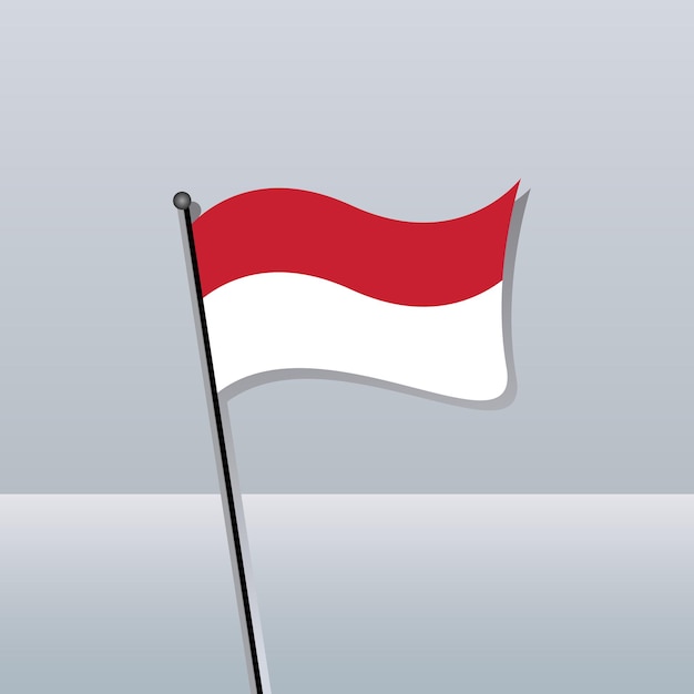 Illustrazione del modello di bandiera dell'Indonesia