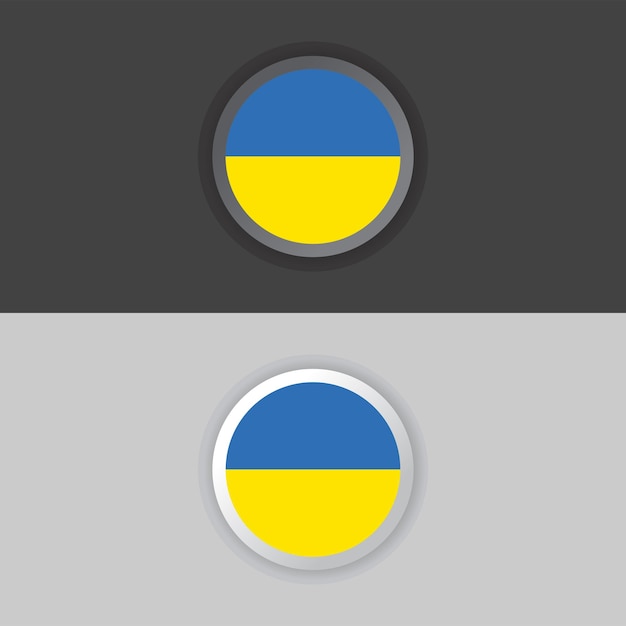 Illustrazione del modello di bandiera dell'Ucraina