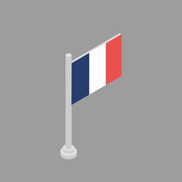 Illustrazione del modello di bandiera della Francia