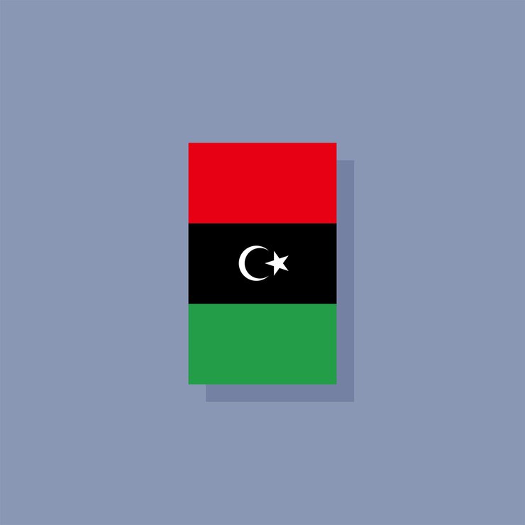 Illustrazione del modello di bandiera della Libia