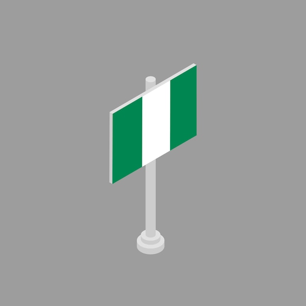 Illustrazione del modello di bandiera della Nigeria