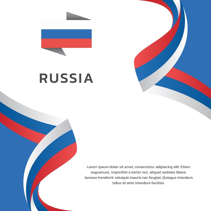 Illustrazione del modello di bandiera della Russia