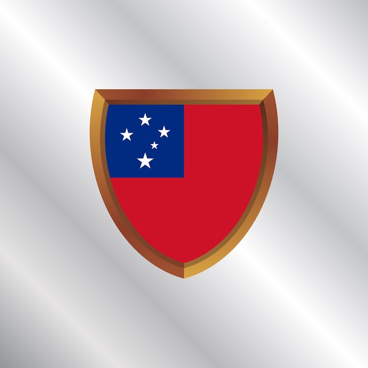 Vettore illustrazione del modello di bandiera delle samoa
