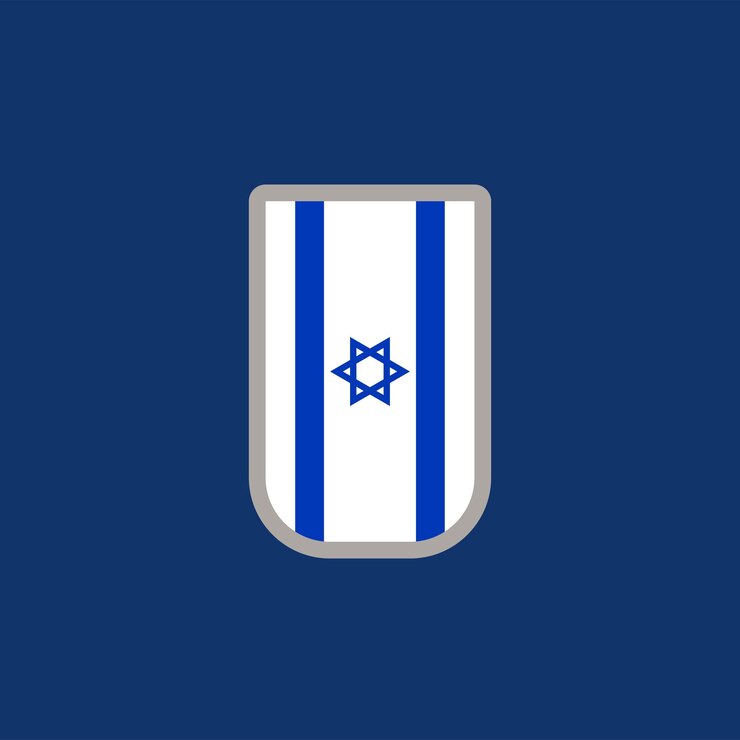 Vettore illustrazione del modello di bandiera di israele