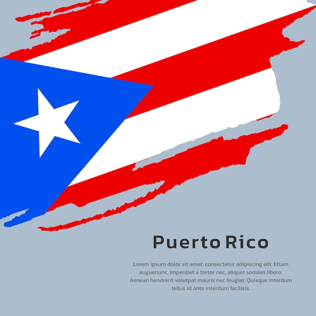 Illustrazione del modello di bandiera di Porto Rico