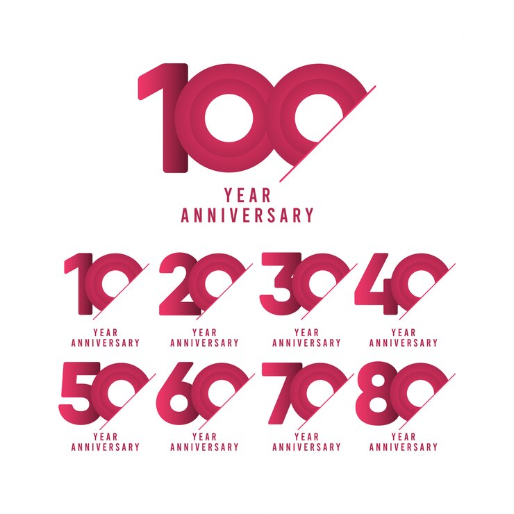 Illustrazione del modello di celebrazione di anniversario di 100 anni