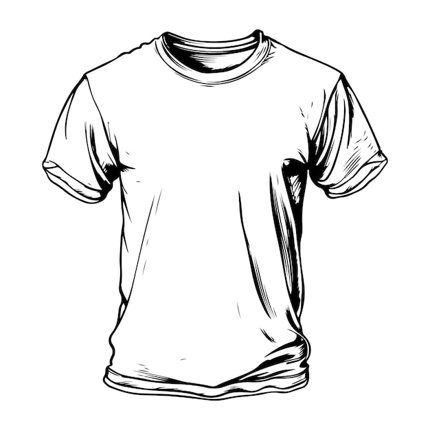Illustrazione del modello di contorno della maglietta