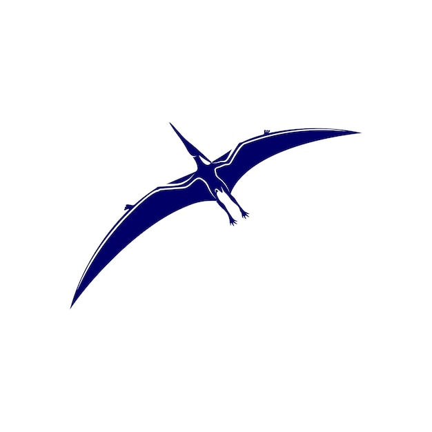 Illustrazione del modello di simbolo dell'icona del vettore di progettazione del logo di pterosauri