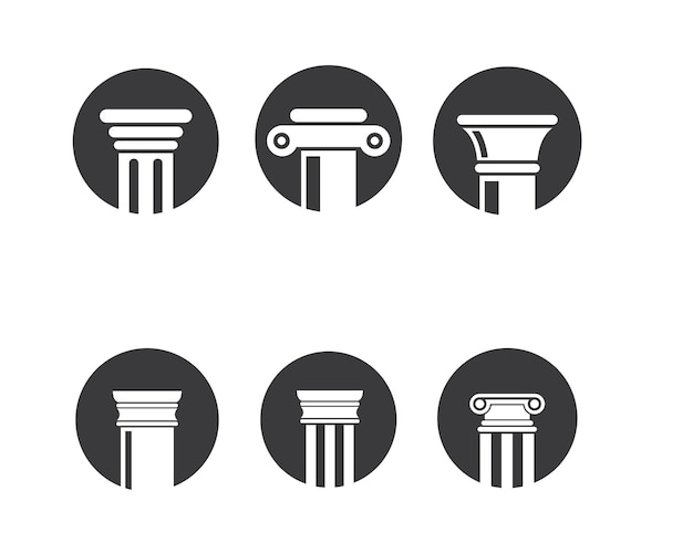 Illustrazione del modello vettoriale del logo del pilastro