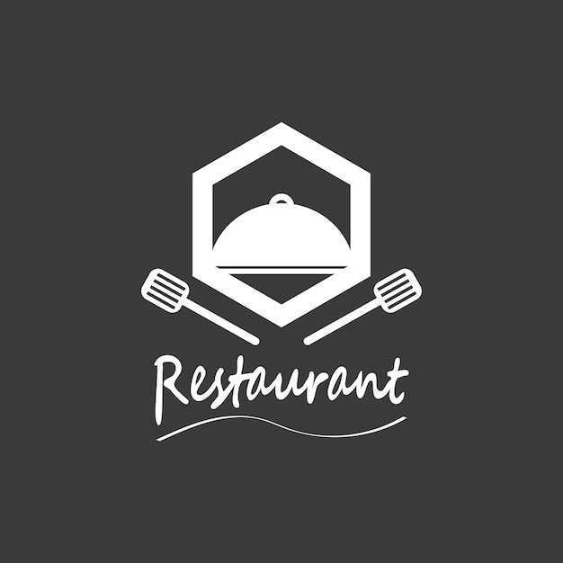 Illustrazione del modello vettoriale del logo del ristorante