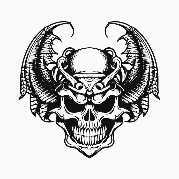 Vettore illustrazione del mostro del cranio