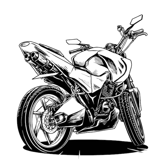 illustrazione del motociclo di modifica