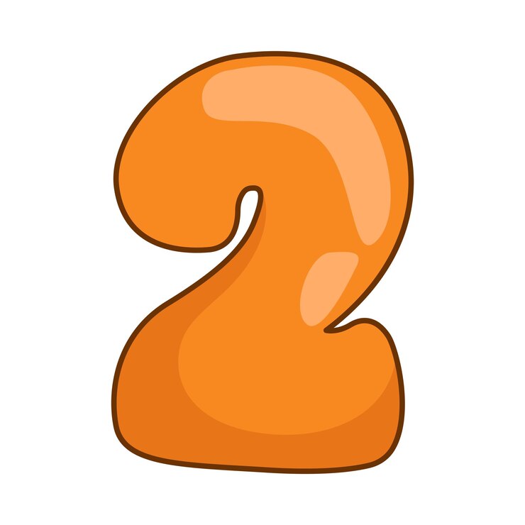Vettore illustrazione del numero 2