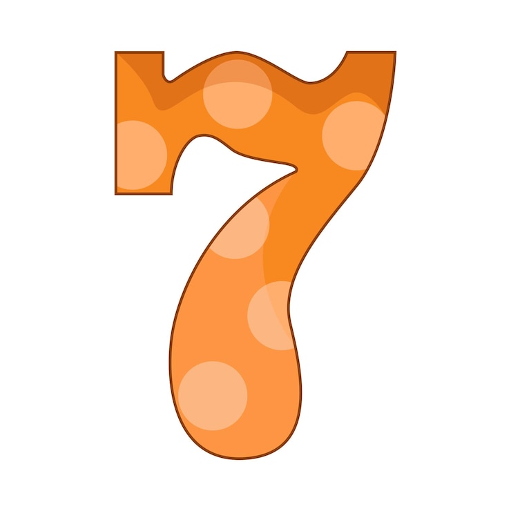 Vettore illustrazione del numero 7