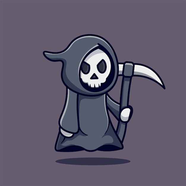 Illustrazione del personaggio carino grim reaper