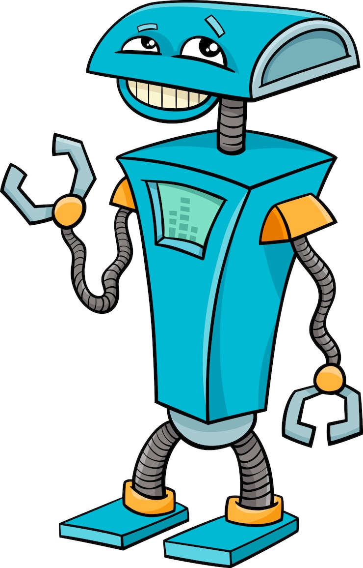 Vettore illustrazione del personaggio dei cartoni animati di robot