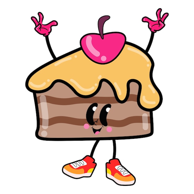 Illustrazione del personaggio dei cartoni animati stravagante e adorabile