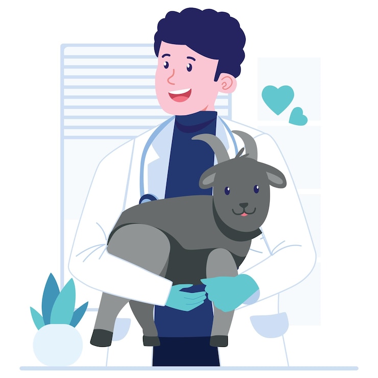 Vettore illustrazione del personaggio del veterinario