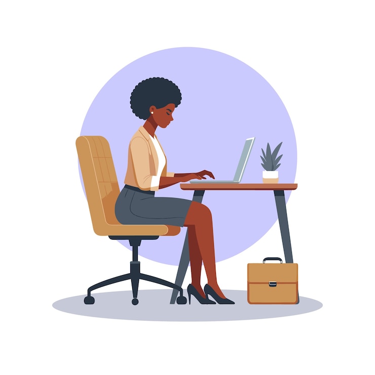 Illustrazione del progetto dell'appartamento di una dipendente nera